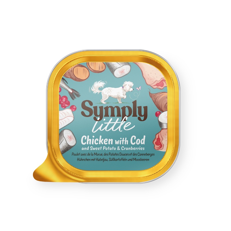 Symply Little Chicken with Cod Dog Tray 100g