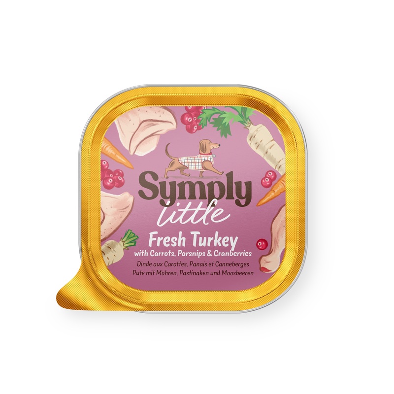 Symply Little Turkey Dog Tray 100g