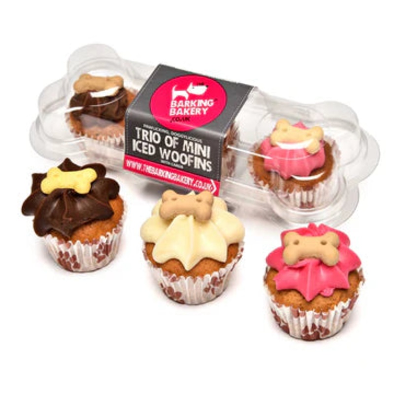 The Barking Bakery Mini Iced Woofin Trio Dog Cupcakes