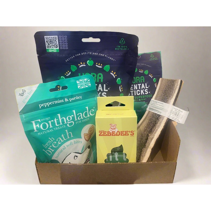 The Doggy Dental Pack | Chews, Treats & Plaque Off | FREE poo bags
