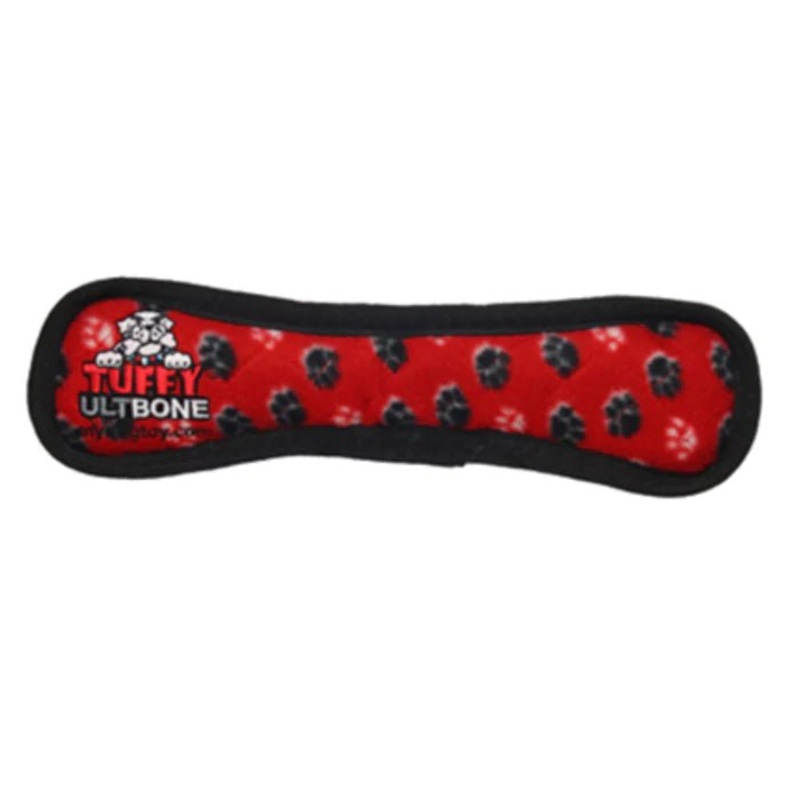 Tuffy Ultimate Red Bone Paws Dog Toy