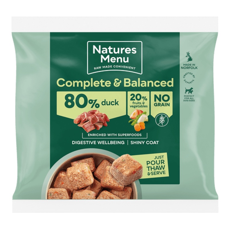 Natures Menu Complete 80/20 Duck Nuggets 1kg