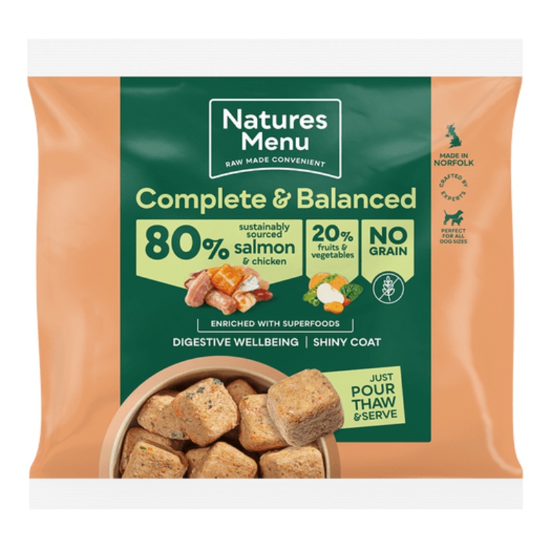 Natures Menu Complete 80/20 Salmon and Chicken Nuggets 1kg