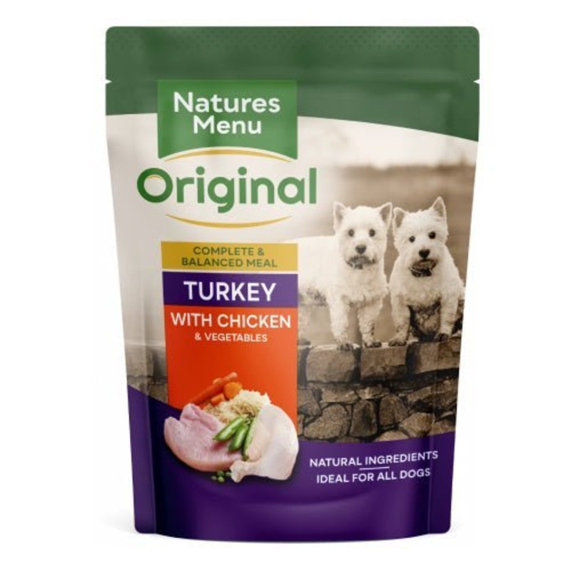 Natures Menu Turkey with Chicken Dog Pouch 300g