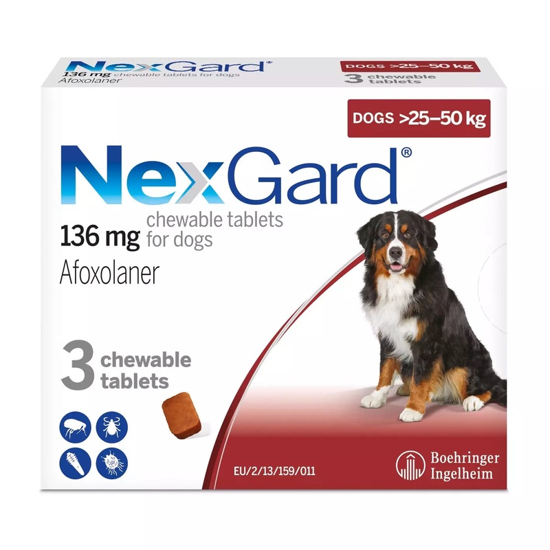 NexGard Chewable Tablets for Extra Large Dogs 136mg 3PK