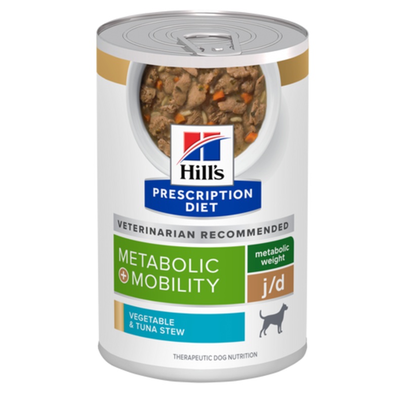 Hill's Prescription Diet Metabolic Mobility Stew Weight control Wet Dog Food Can Tuna