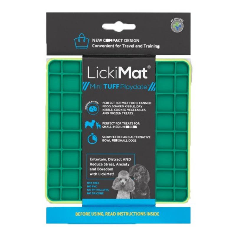 LickiMat Mini Playdate Tuff Dog Green