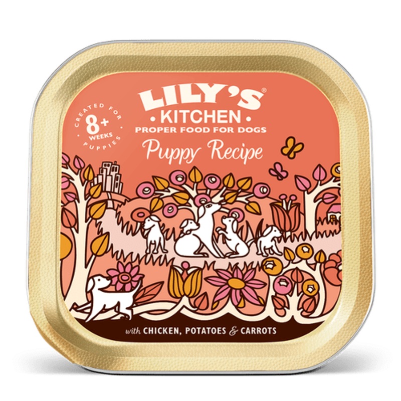 Lilys Kitchen Chicken Puppy Dog Food Tray 150g