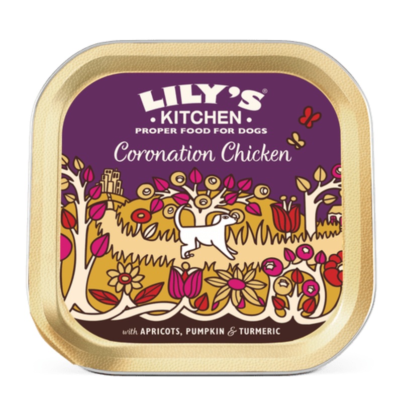 Lilys Kitchen Coronation Chicken Dog Food Tray 150g
