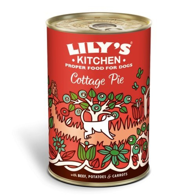 Lilys Kitchen Cottage Pie Dog Food Tin 400g