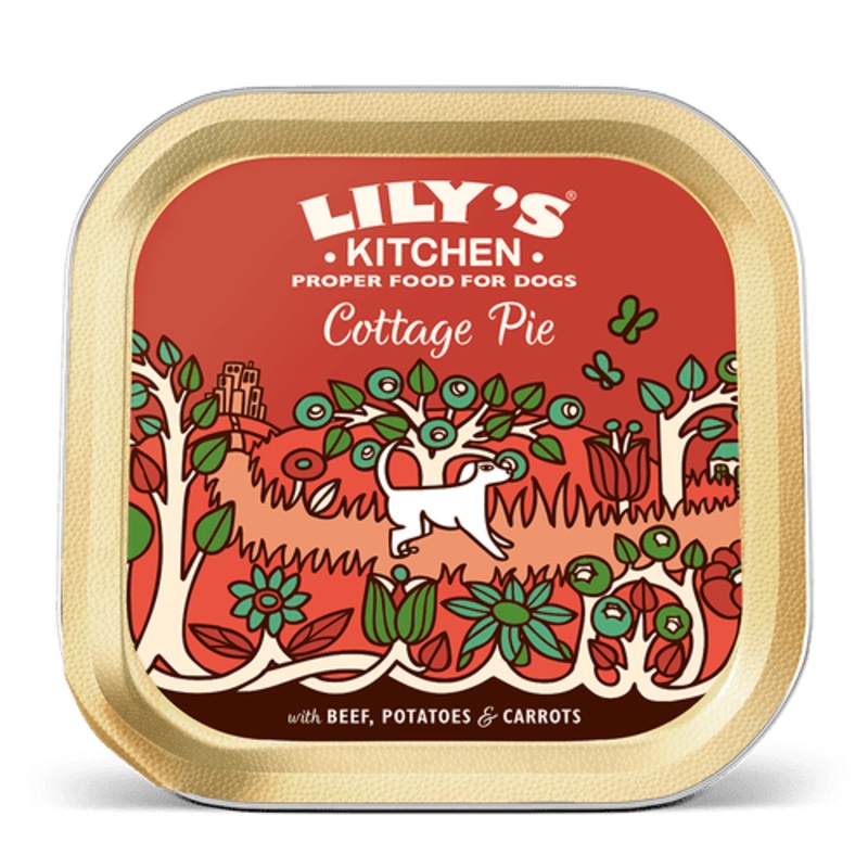 Lilys Kitchen Cottage Pie Dog Food Tray 150g