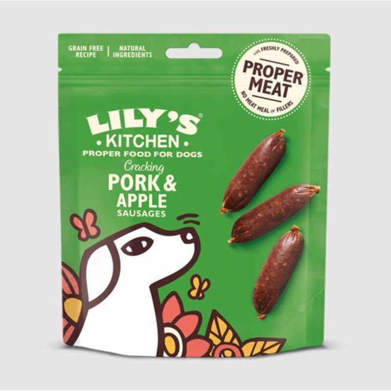 Lilys Kitchen Cracking Pork & Apple Sausages 70g