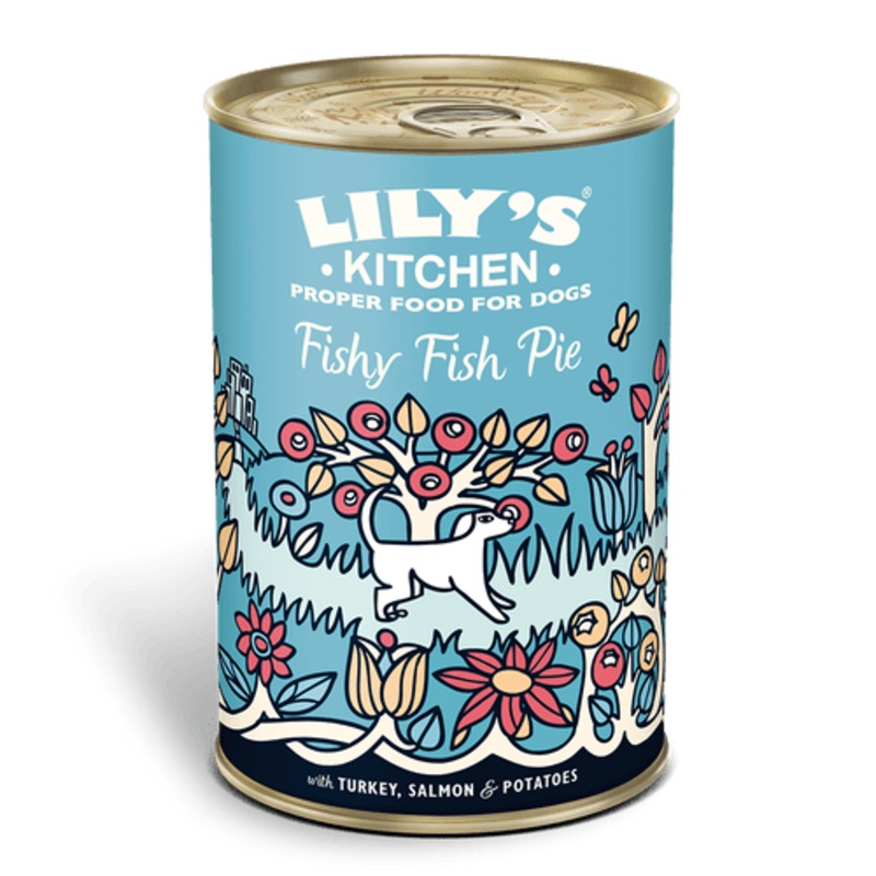 Lilys Kitchen Fishy Fie Pie Dog Food Tin 400g