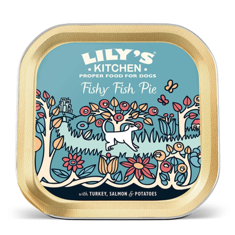 Lilys Kitchen Fishy Fie Pie Dog Food Tray 150g