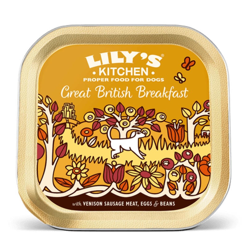 Lilys Kitchen Great British Breakfast Dog Food Tray 150g