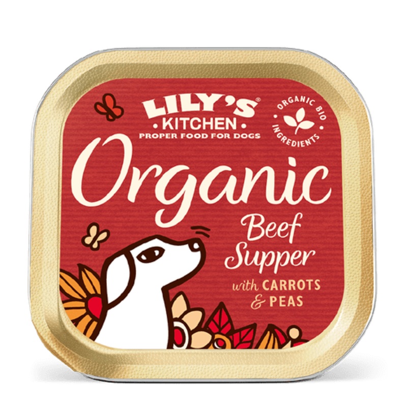 Lilys Kitchen Organic Beef Dog Food Tray 150g