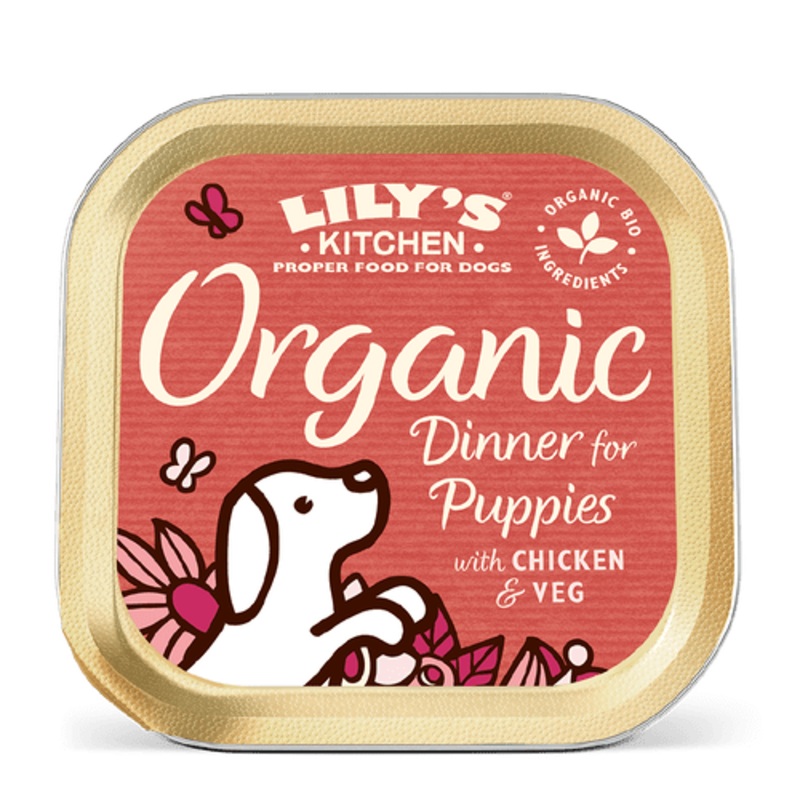 Lilys Kitchen Organic Puppy Dog Food Tray 150g