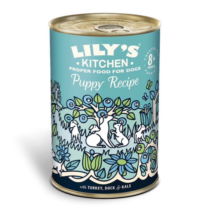 Lilys Kitchen Turkey & Duck Puppy Recipe Dog Food Tin 400g