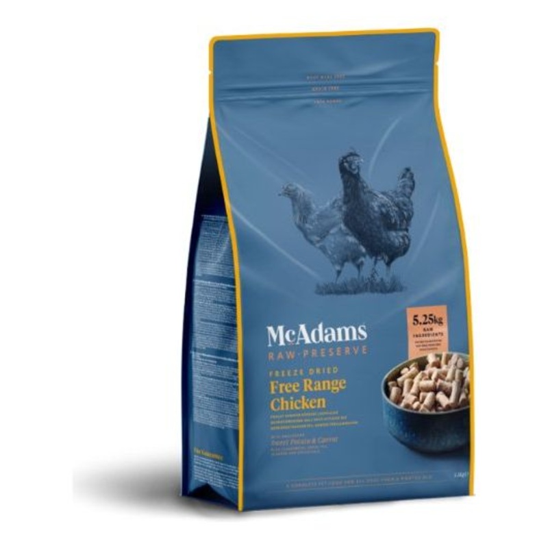 Mcadams Raw Preserve Free Range Chicken Freeze Dried Dog Food
