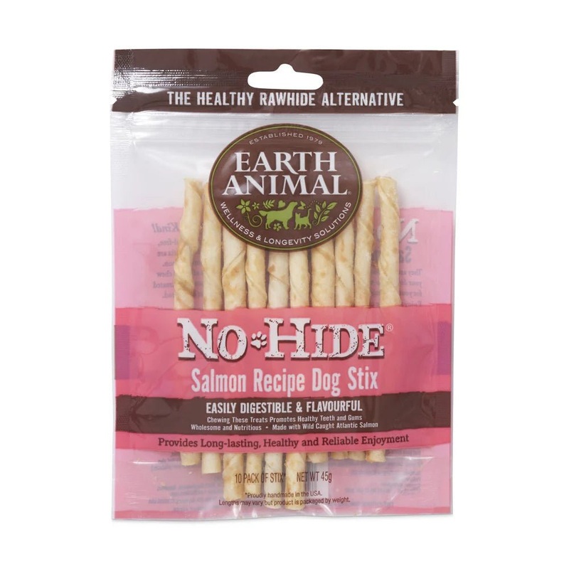 Earth Animal No Hide Salmon Dog Stix 10pk 45g