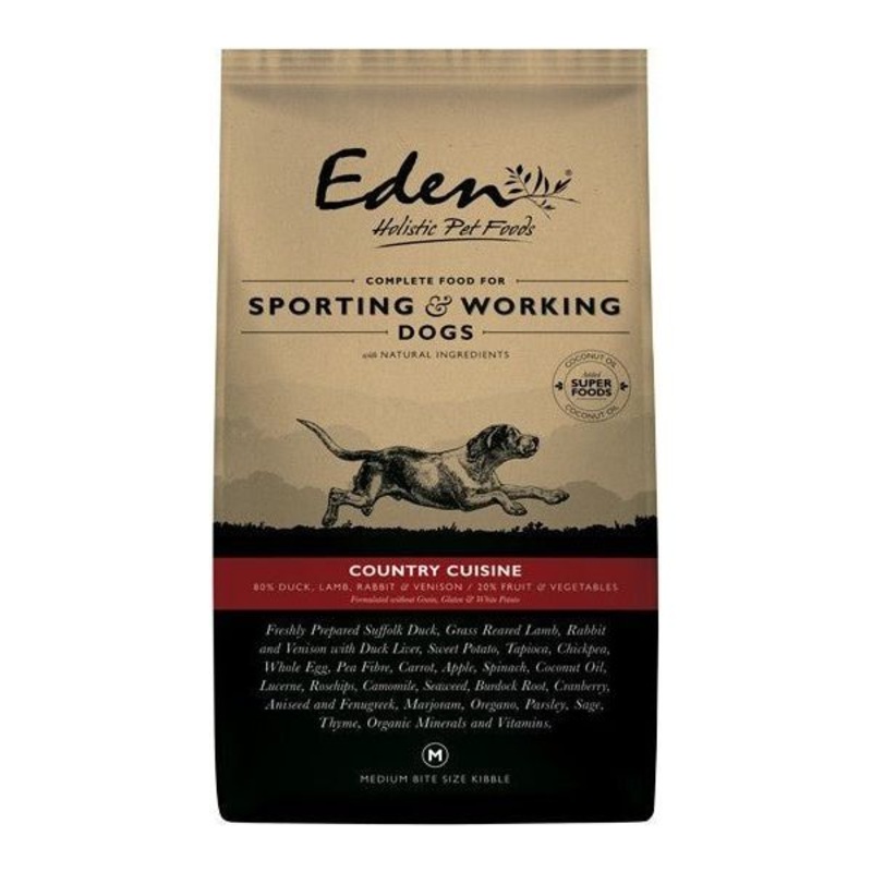 Eden 80/20 Country Cuisine With Lamb Working & Sporting Dog Food 15kg