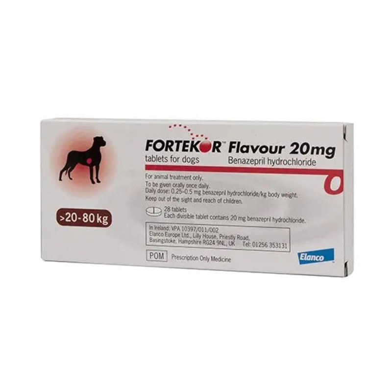 Fortekor Flavoured Tablets for Dogs and Cats 20mg