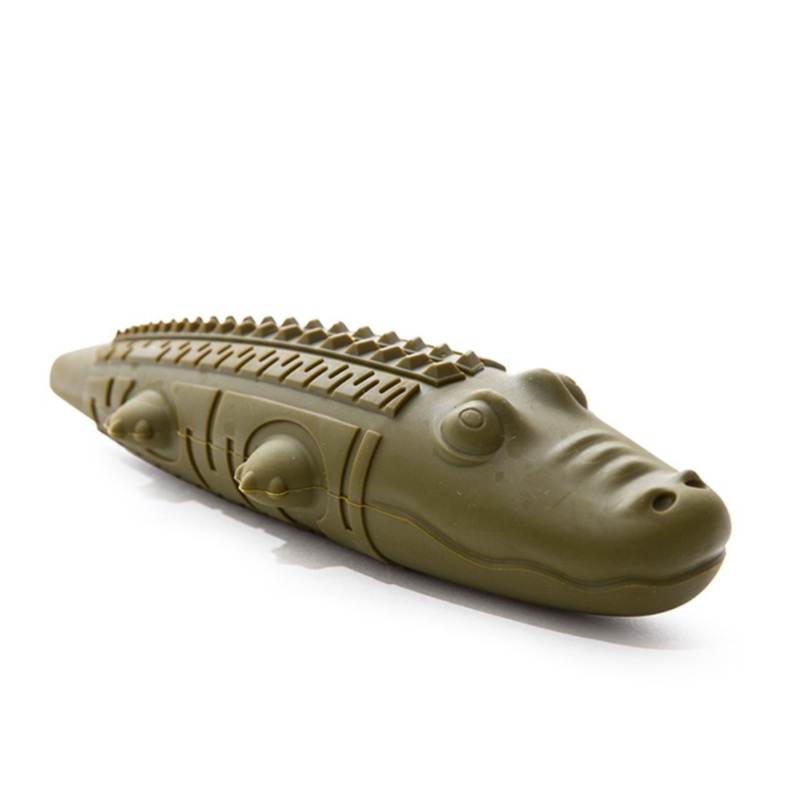 Great & Small Stay Wild Alligator Treat & Bounce Dog Chew Toy
