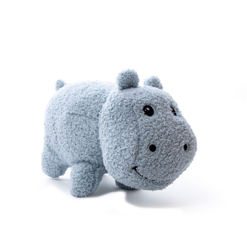 Great & Small Stay Wild Hippo Cuddle & Play Soft Dog Toy