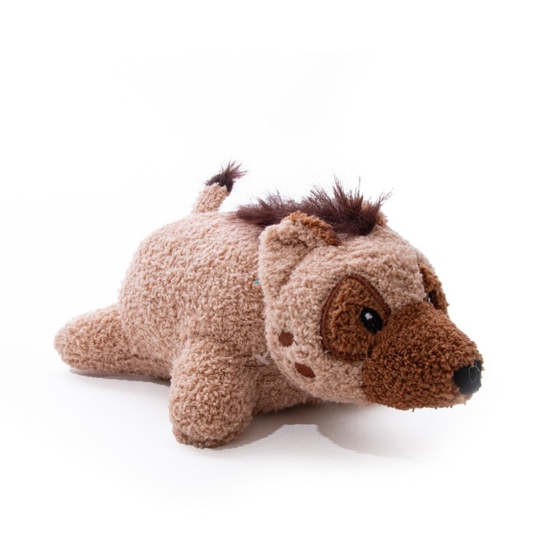 Great & Small Stay Wild Hyena Cuddle & Play Soft Dog Toy