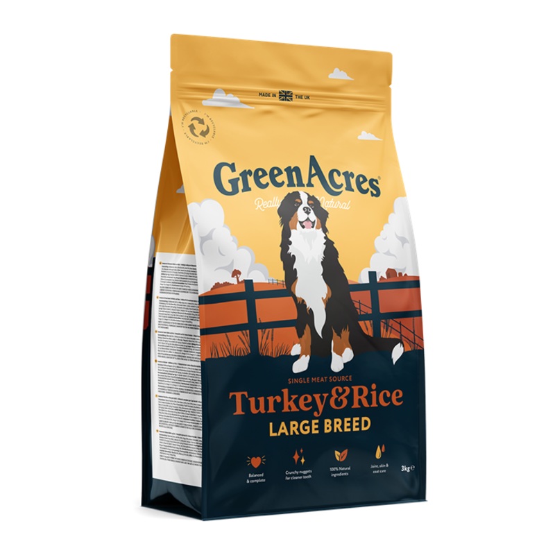 GreenAcres Large Breed Adult Turkey & Rice Dog Food