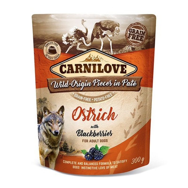 Carnilove Ostrich with Blackberries Dog Food 300g