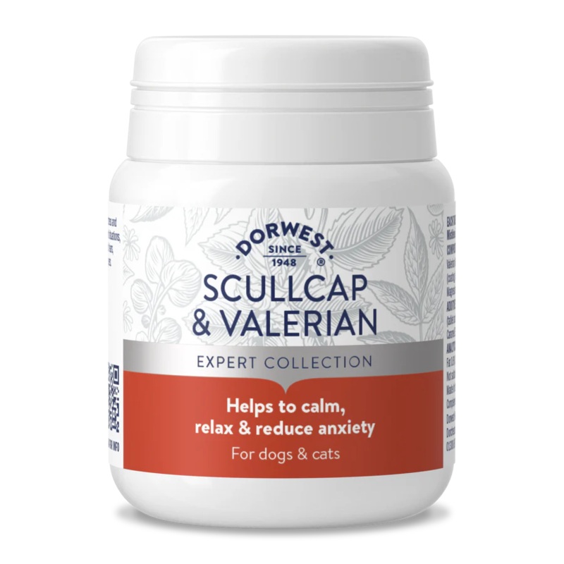 Dorwest Scullcap and Valerian Calming Tablets for Dogs and Cats