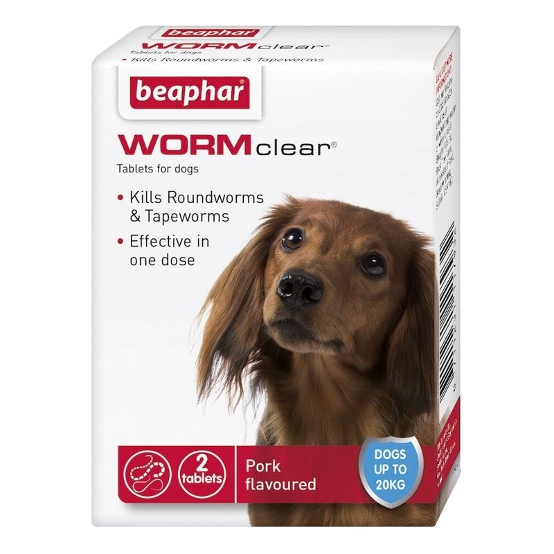 Beaphar Wormclear Tablets For Dogs (up to 20kg) 2pk