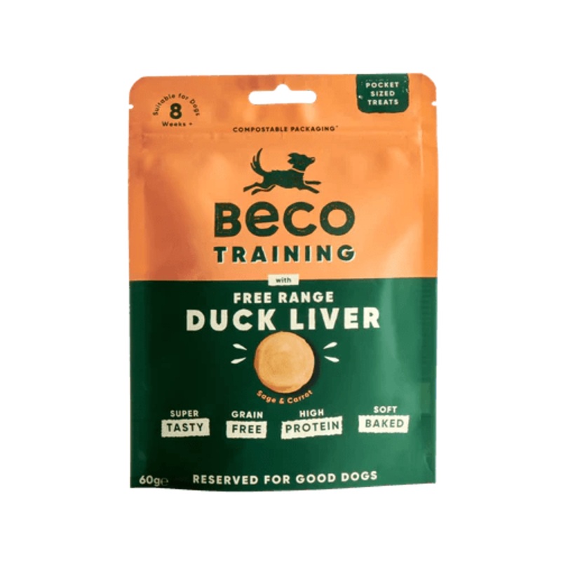 Beco Free Range Duck Liver with Sage & Carrot Dog Treats