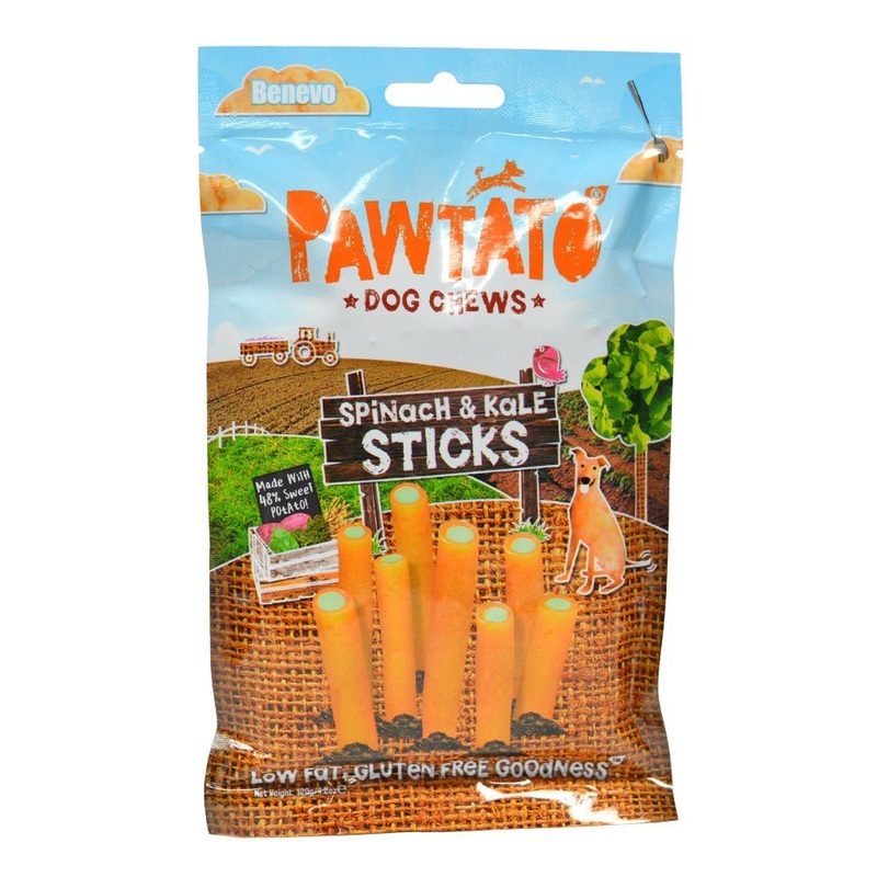 Benevos Pawtato Spinach & Kale Sticks 120g