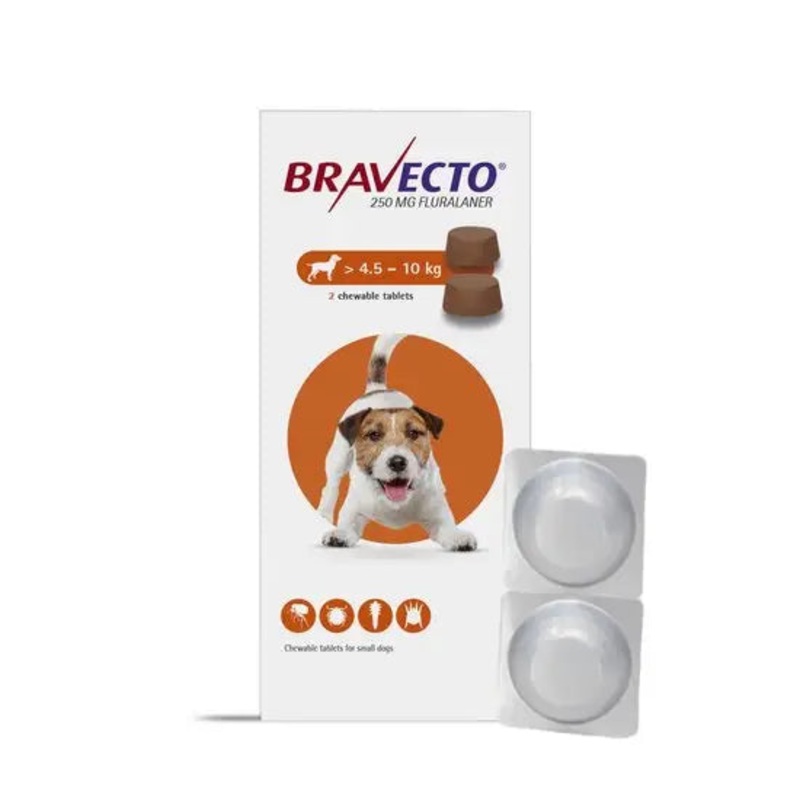Bravecto Chewable Tablets for Small Dogs 250mg 2D