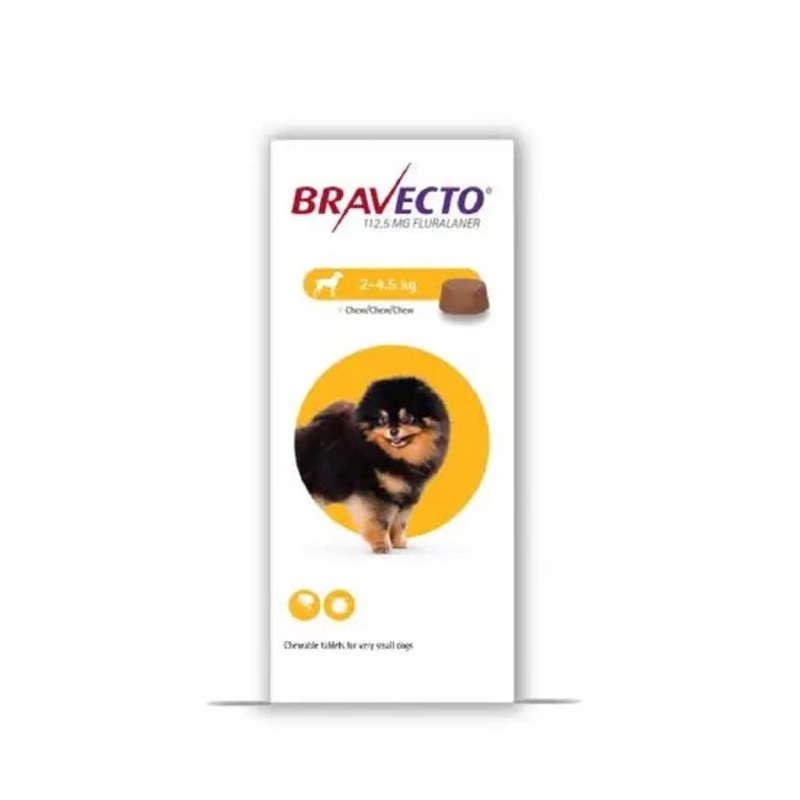 BRAVECTO Chewable Tablets for Toy Dog 112.5mg (2kg-4.5kg) 1D