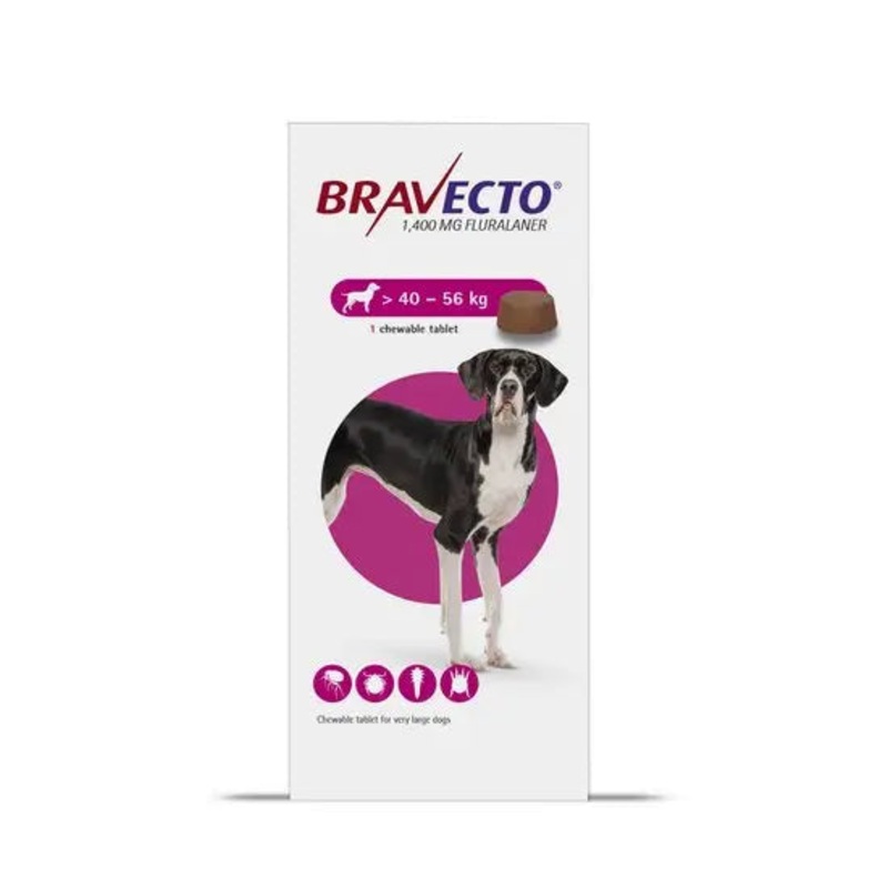 Bravecto Chewable Tablets for XL Dogs (1400mg) 1D