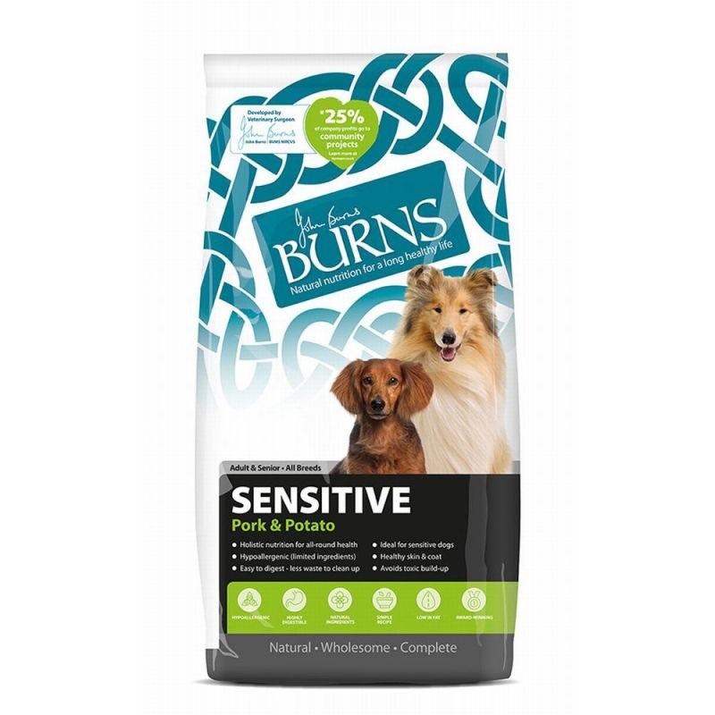 Burns Sensitive+ Adult Pork and Potato Dog Food