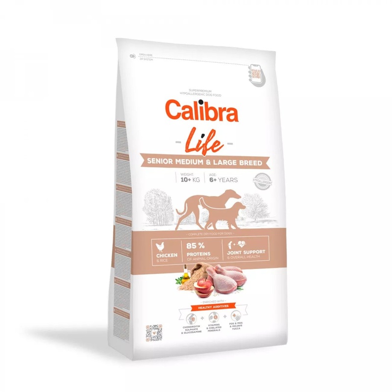Calibra Dog Life Senior Med & Large Chicken 12kg EXP 06/24