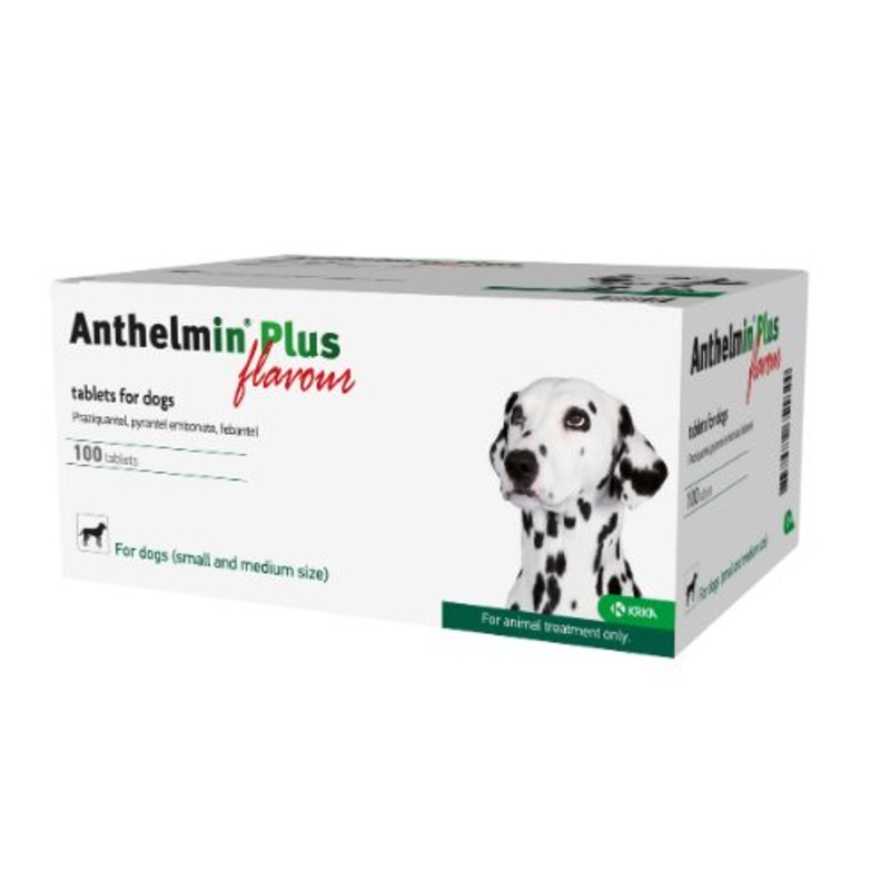 Anthelmin Plus Flavoured Tablets for Small and Medium Dogs 100Tablets
