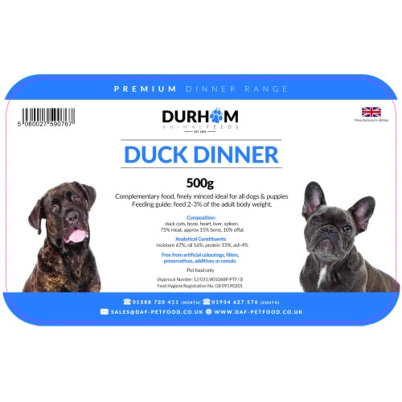 Durham feeds Duck Dinner 500g
