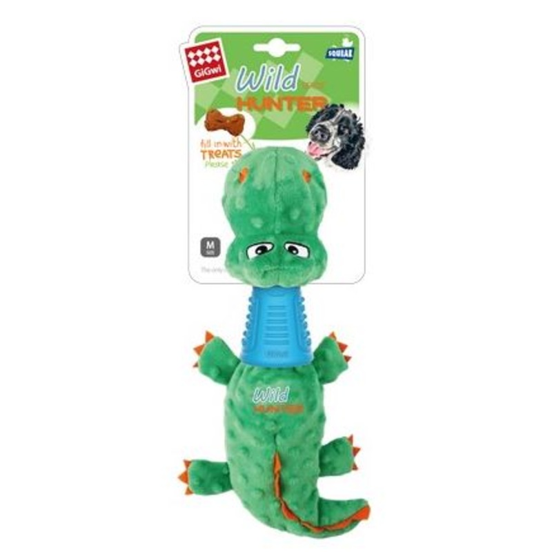 GiGwi Crocodile Plush Dog Toy with Neck