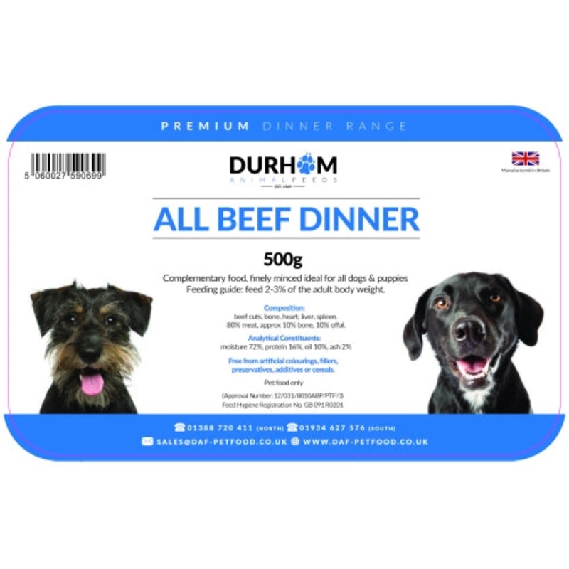 Durham feeds Beef dinner 500g
