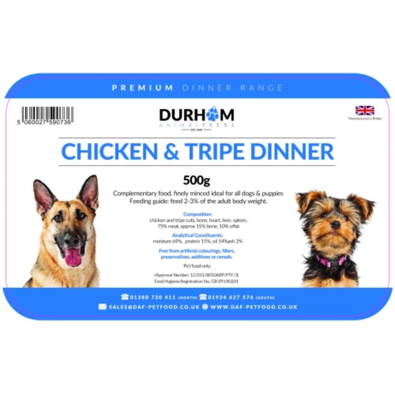 Durham feeds Chicken & Tripe Dinner 500g
