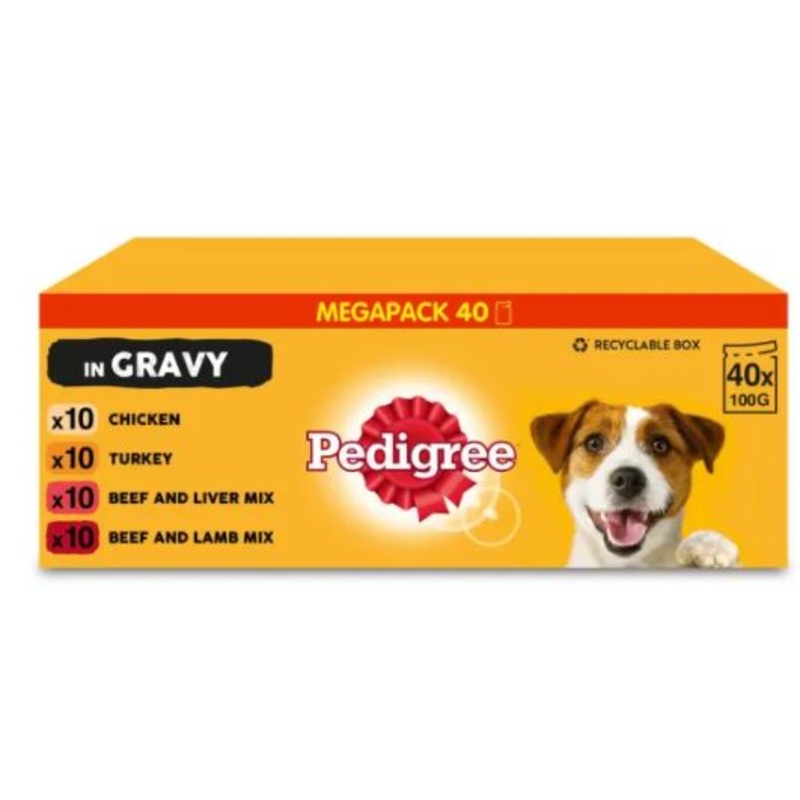 Pedigree Pouch Mixed Selection In Jelly (40 For 36 x 100g)