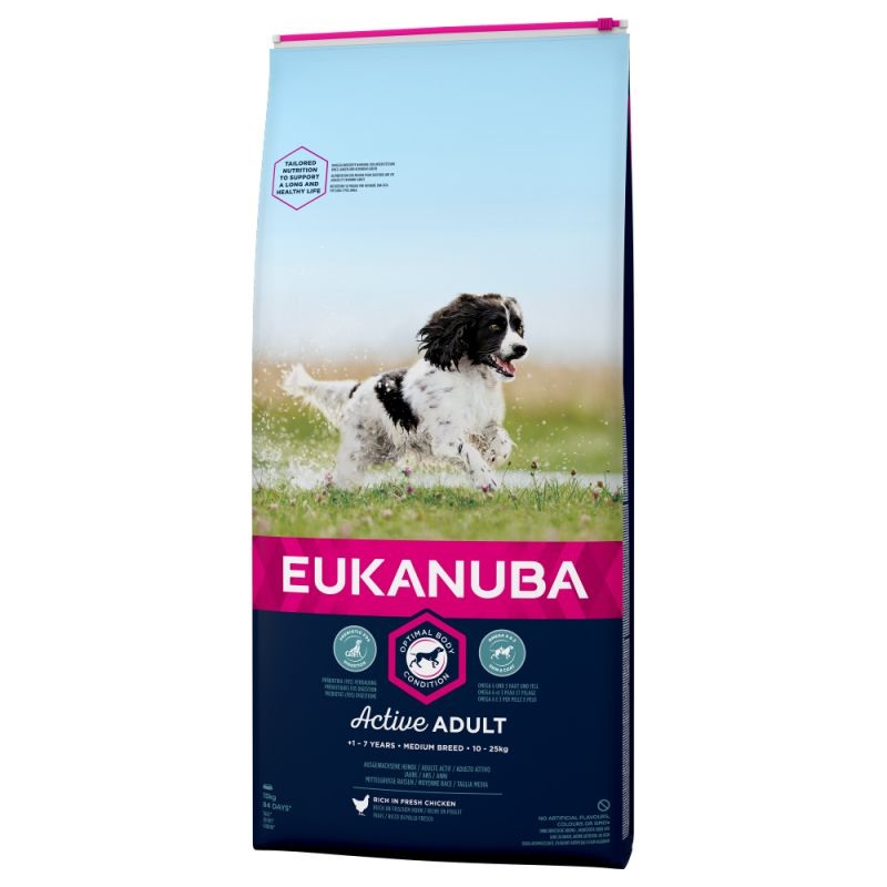 Eukanuba Active Adult Medium Breed Chicken 12kg