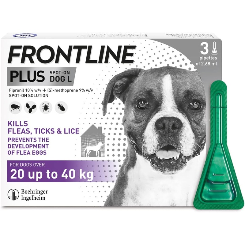 Frontline Plus Large dog 3 Pipettes