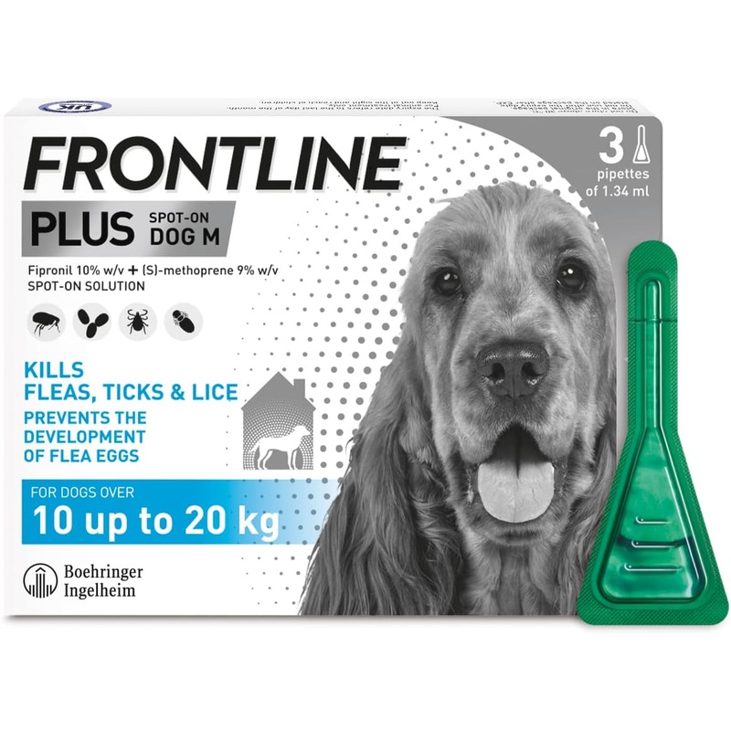 Frontline Plus Medium dog 3 Pipettes