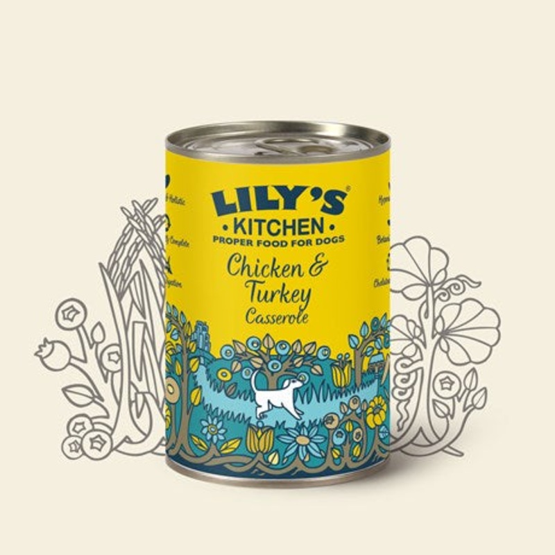 Lily's Kitchen Tins Chicken & Turkey Casserole Dog 400g